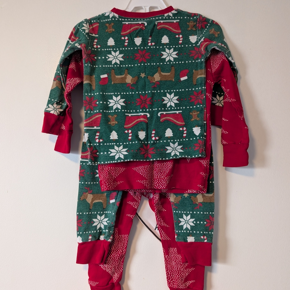 Carter's Green and Red Holiday Pajama Set